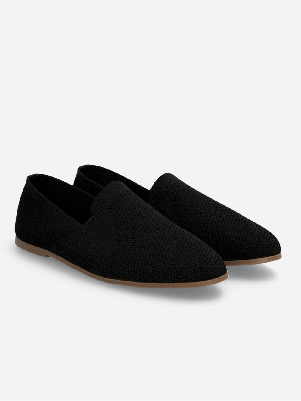 MIA Daphne Flat Black Knit Slip-On Loafers Comfort Flats Sz 10 NIB
